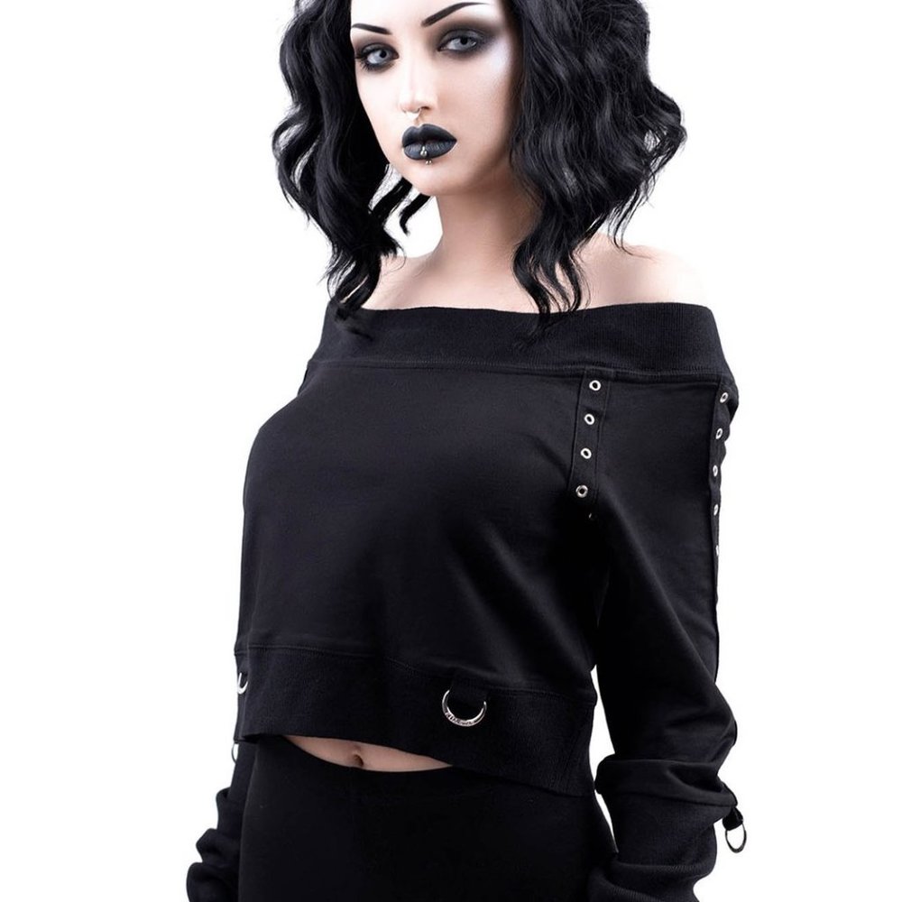 Killstar She Shreds Bardot Top XL New